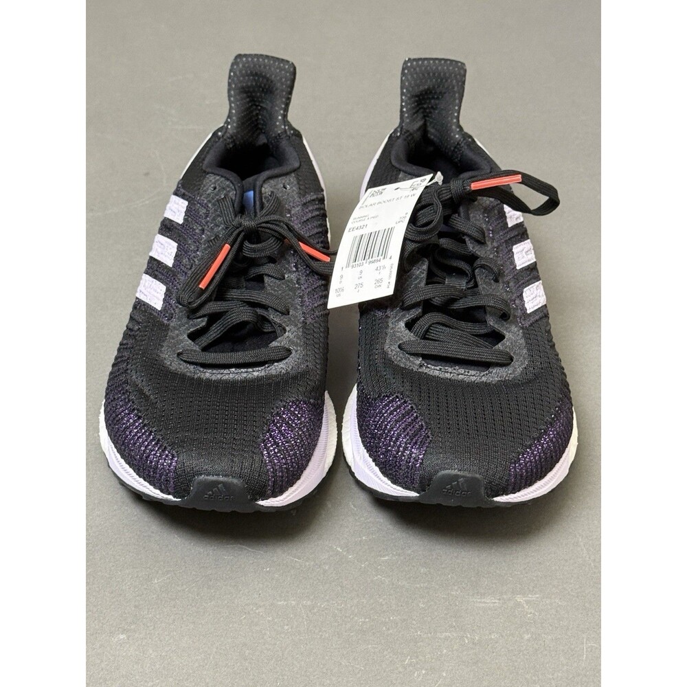Adidas Women's Solarboost ST 19W EE4321, Black With Purple Accents Size 10.5 NWT